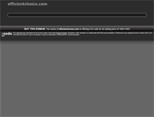 Tablet Screenshot of efficientchoice.com